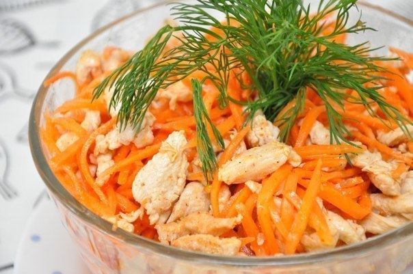 ХЕ С КУРИЦЕЙ - ОЧЕНЬ ВКУСНО! Ингредиенты:куриное филе 800 г,морковь 4 шт.,репчатый лук 3-4 головки,уксус столовый 10 ст. ложек,приправа для морковки по-корейски 2 ст. ложки,растительное масло